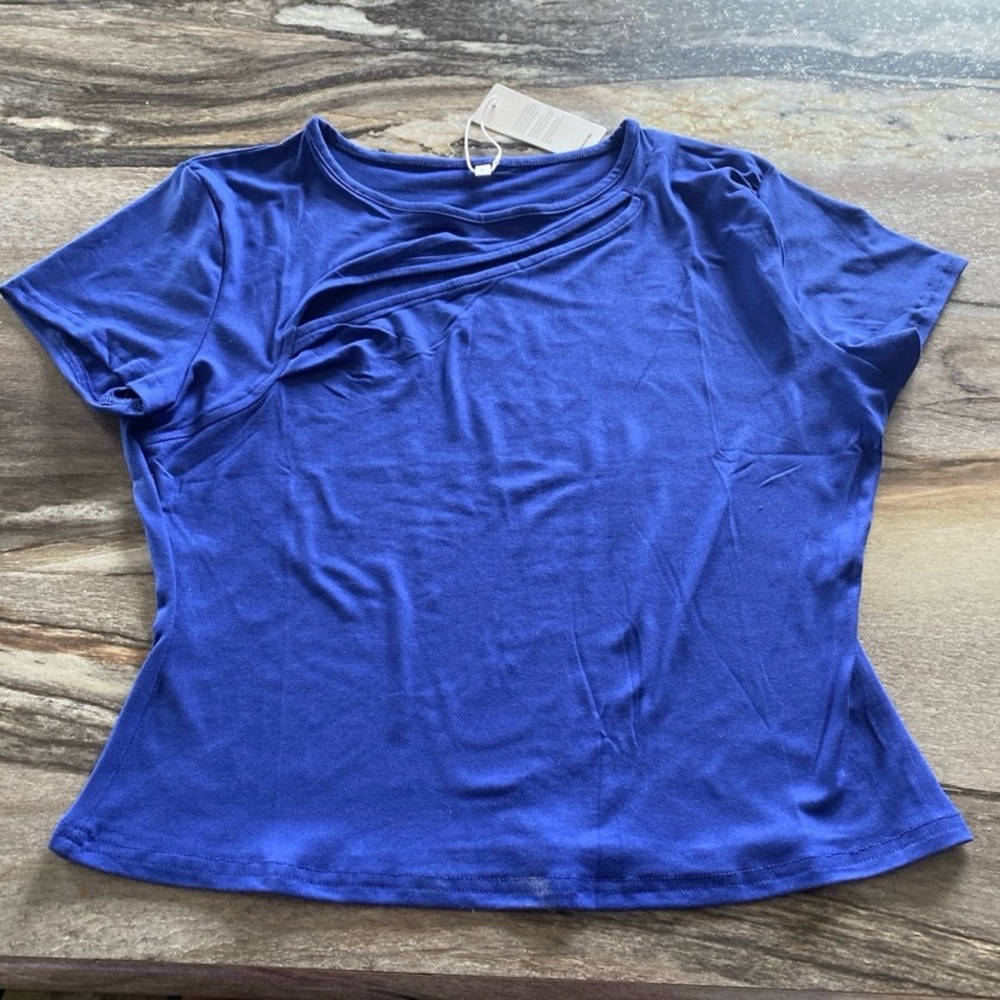 Women blue shirt size large
